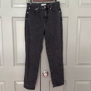 Madewell Ash Grey Black Vintage Straight Leg Jeans
